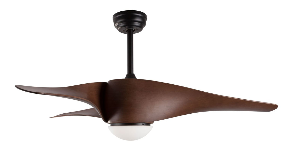 Ventilateur de plafond lumineux Breeze noir, verre