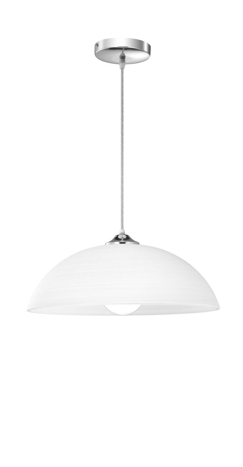 Suspension Vinca blanche, verre (600822)