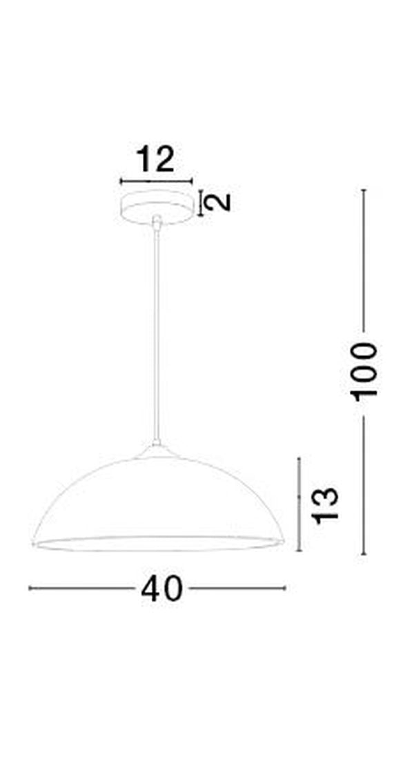 Suspension Vinca blanche, verre (600822)