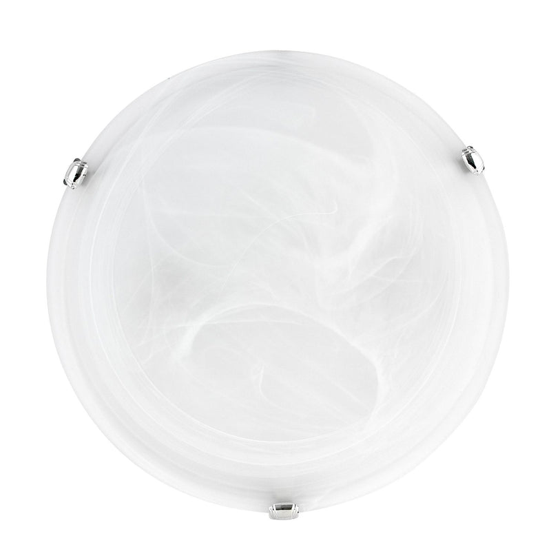 Plafonnier Giorno 2 lumières blanc, verre