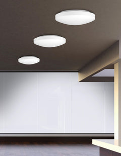Plafonnier IVI 2 lumières blanc, verre, Ø 40 cm