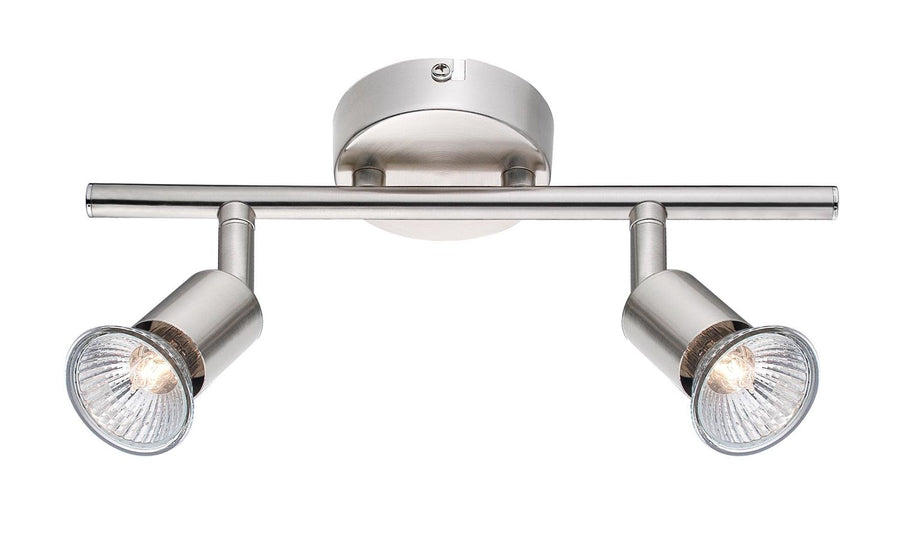 Plafonnier Base 2 lumières nickel