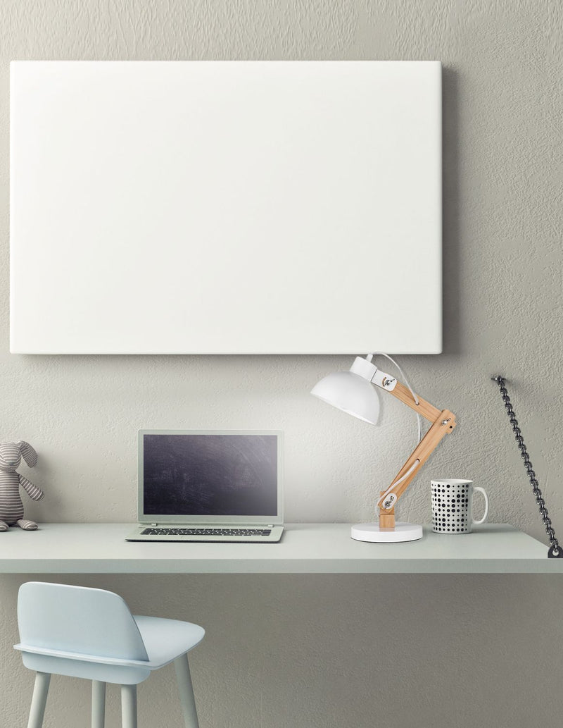 Lampe à poser Lila blanche, bois