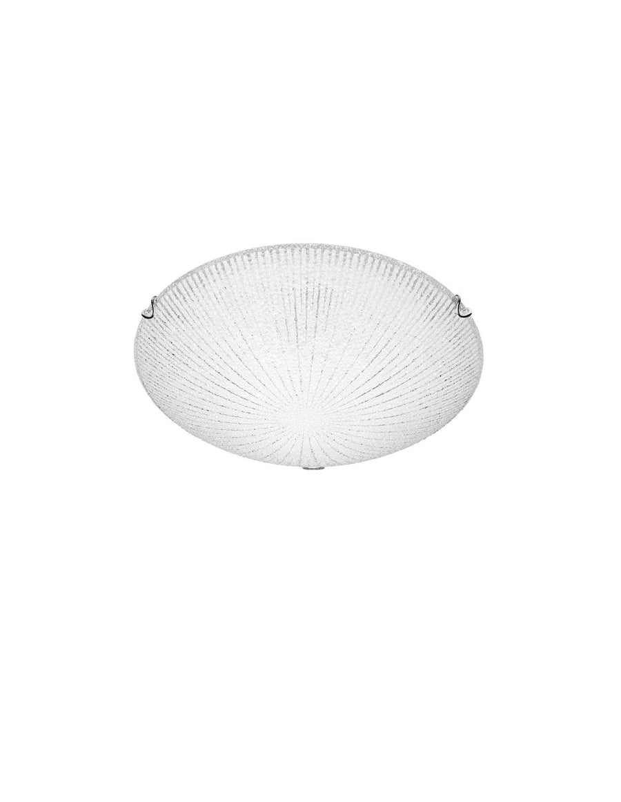 Plafonnier Shell 2 lumières blanc, verre