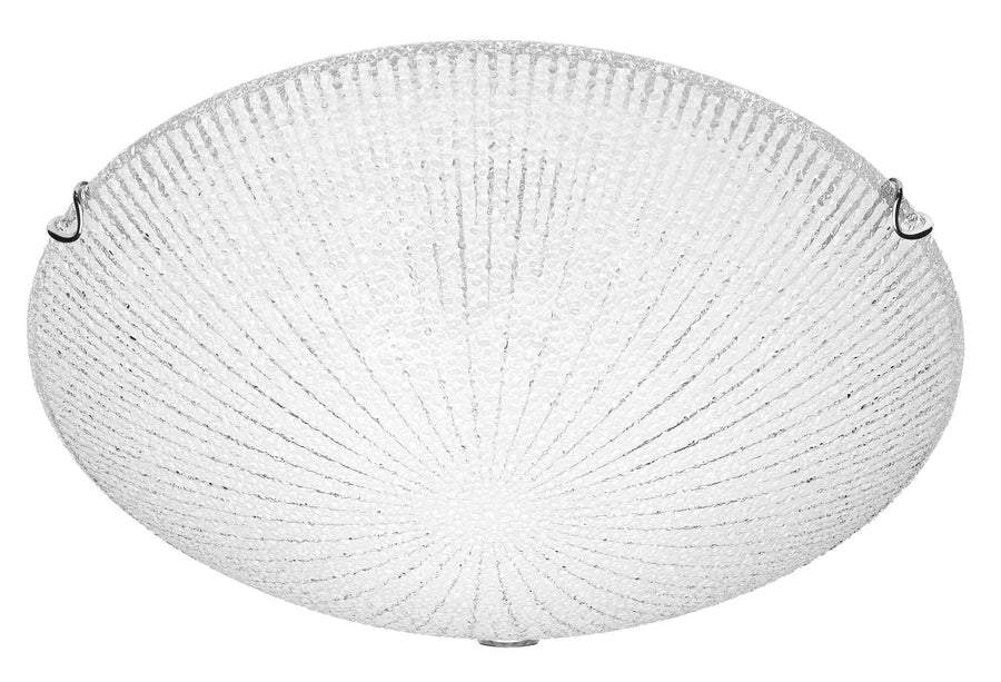 Plafonnier Shell 3 lumières blanc, verre