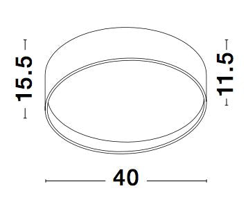 Plafonnier Fano blanc, Ø 40 cm