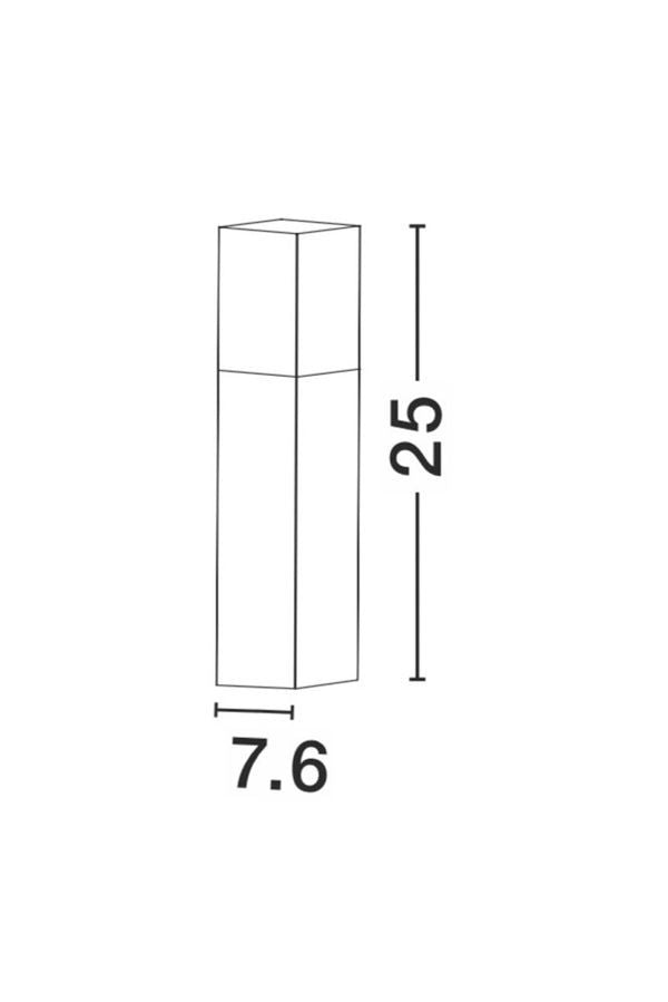 Borne extérieure Stick grise, H 25 cm