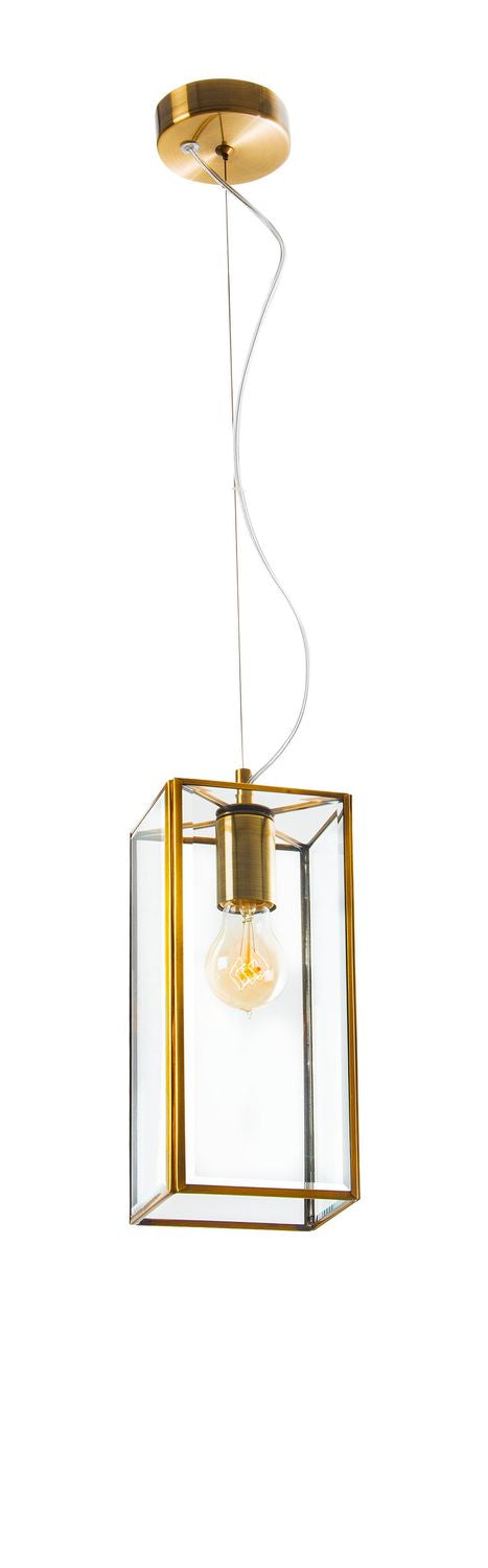 Suspension Flavio laiton, verre