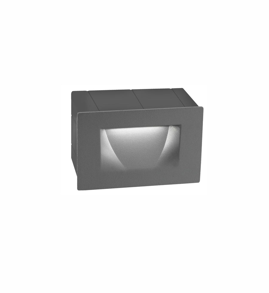 Applique extérieure Krypton grise, L 11 cm
