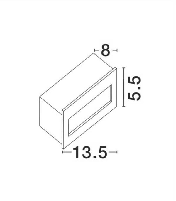 Applique extérieure Krypton blanche, L 13,5 cm