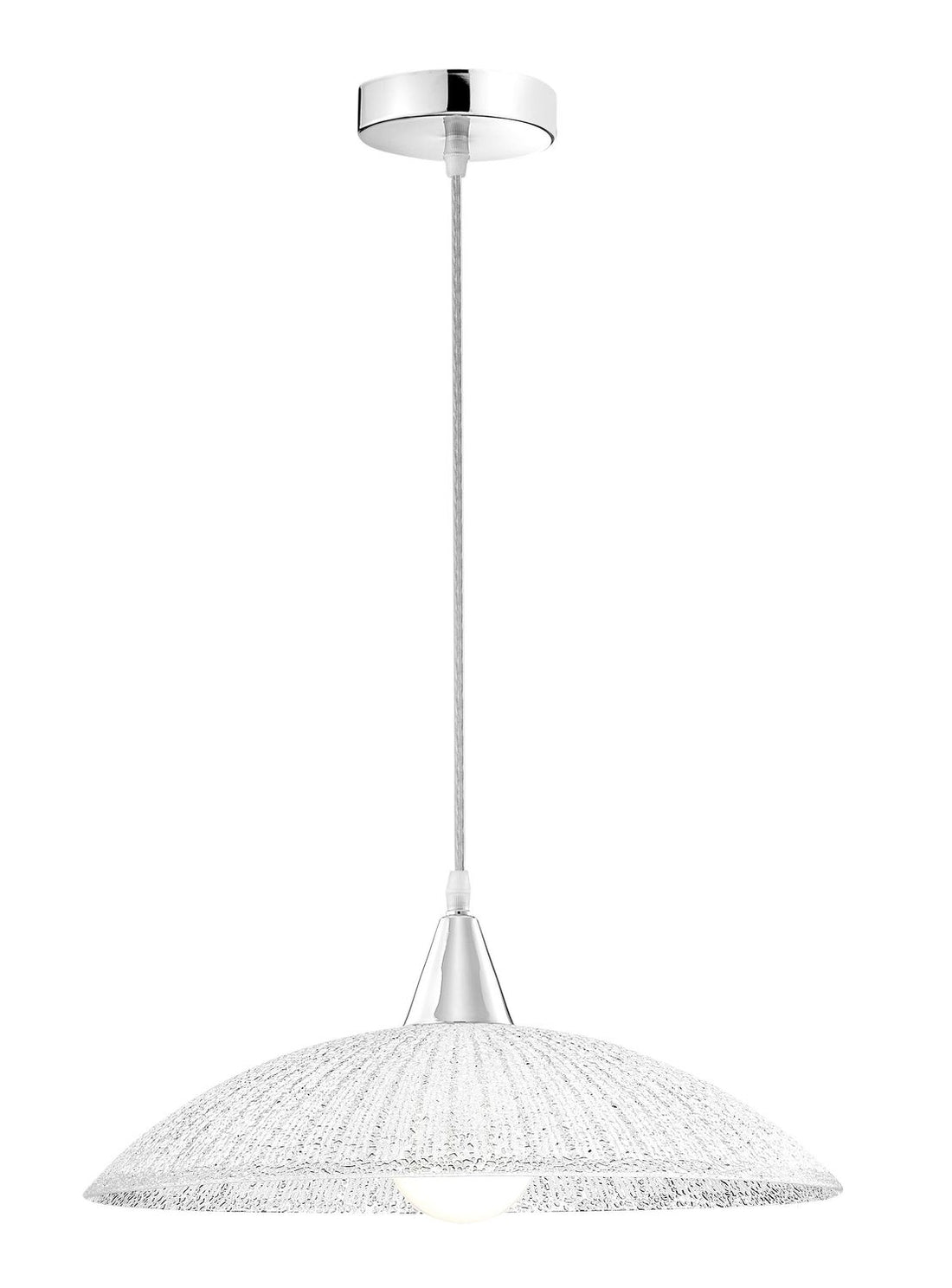 Suspension Shell blanche, verre