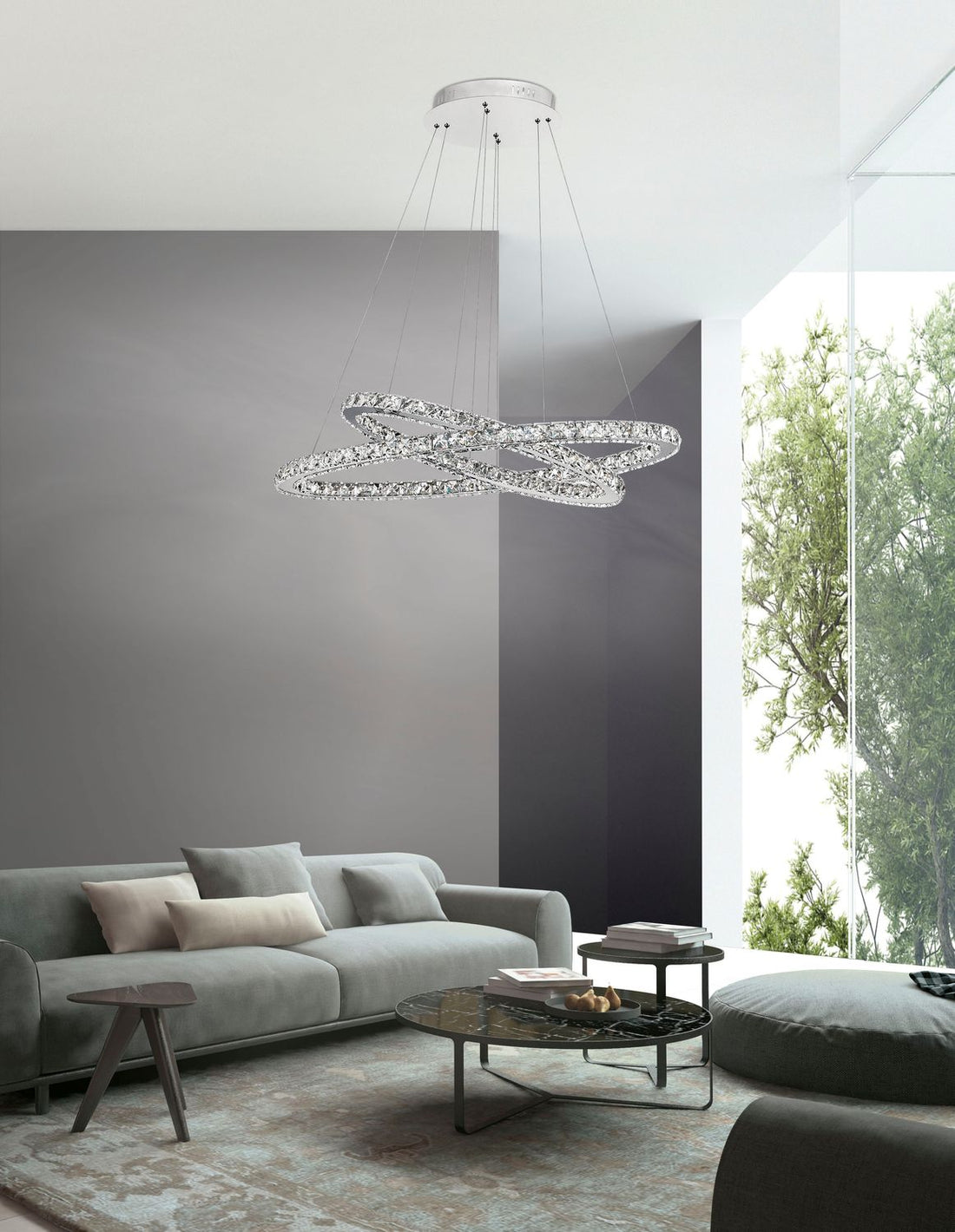 Suspension luminaire | Celine Chromée