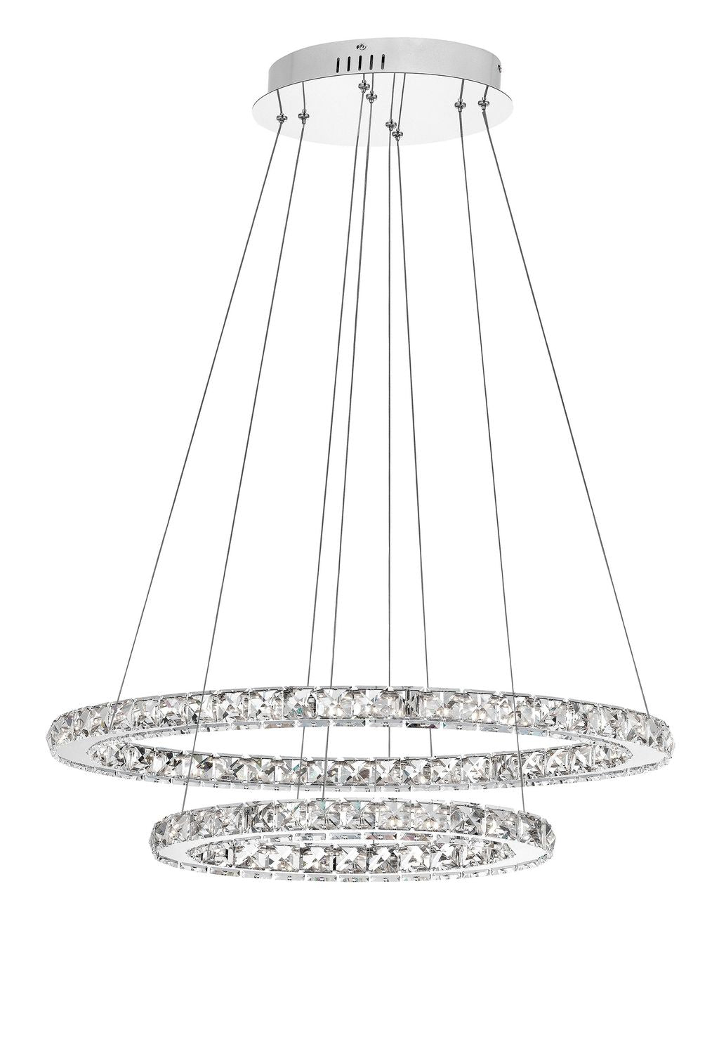 Suspension Celine chromée, cristal (7403001)