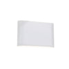 Applique extérieure Soho blanche, verre, L 18,5 cm