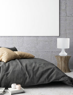 Lampe à poser Rosia blanche, tissu