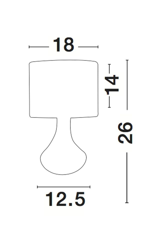 Lampe à poser Rosia blanche, tissu