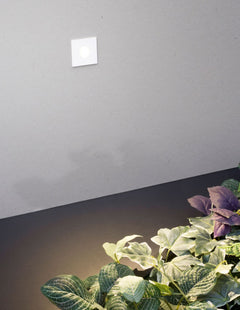 Applique extérieure Passagio blanche, H 3,9 cm