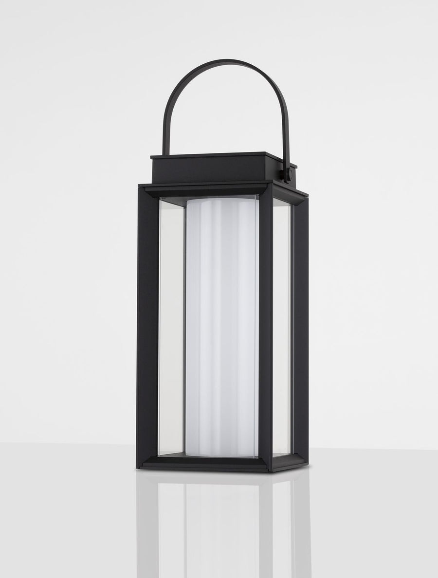 Lampadaire extérieur Verhal noir, verre