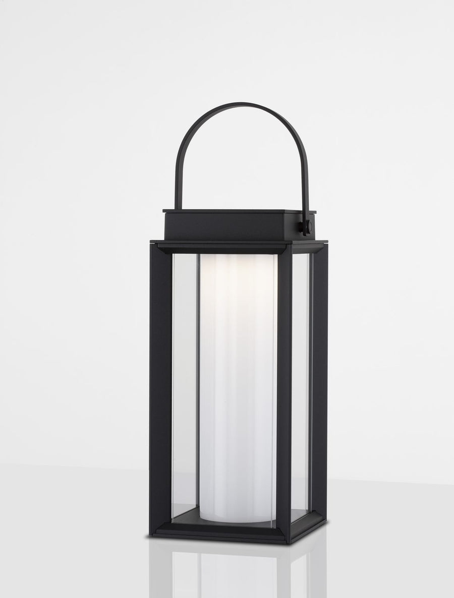 Lampadaire extérieur Verhal noir, verre