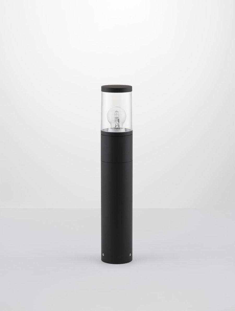 Produit isolé sur fond gris clair, montrant le fût cylindrique et les vis de base