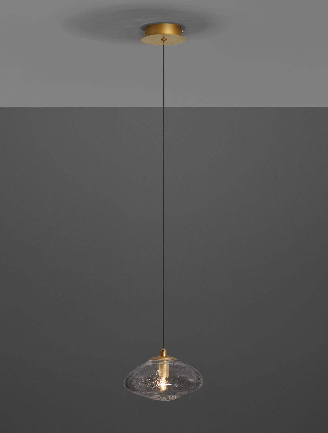 Suspension King dorée, verre (9006045)