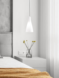 Suspension Livtar blanche, verre