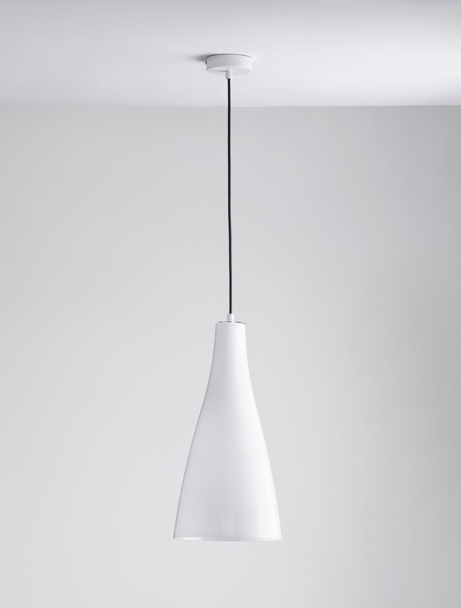 Suspension Livtar blanche, verre