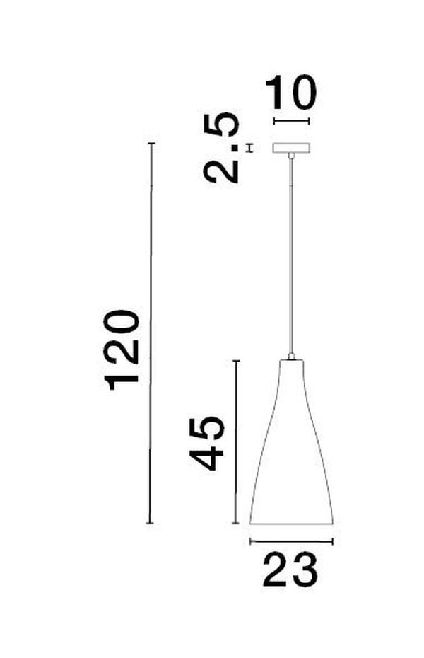 Suspension Livtar blanche, verre