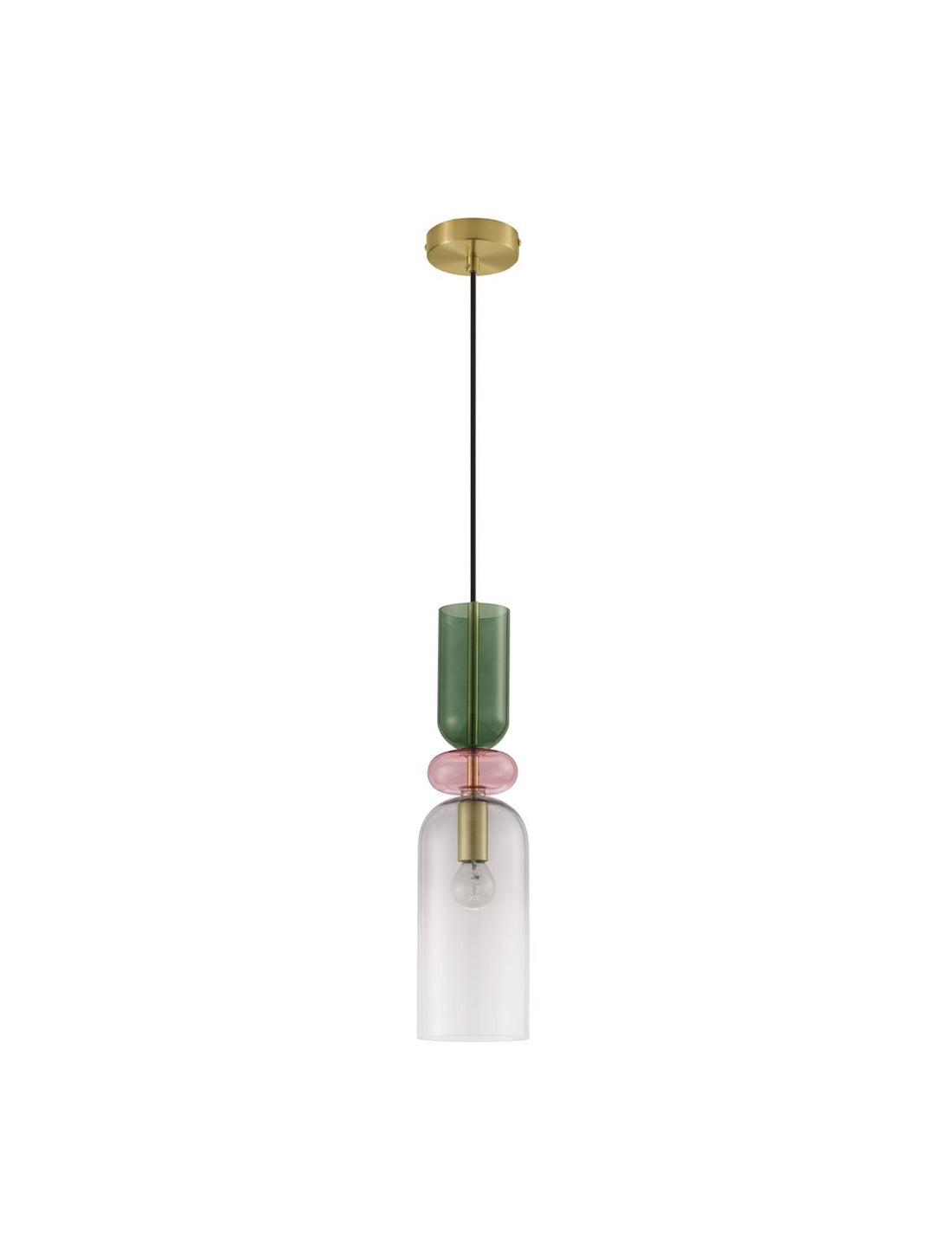 Suspension Murano dorée, verre, H 198 cm