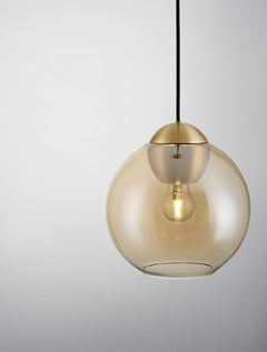 Suspension Midori dorée, verre