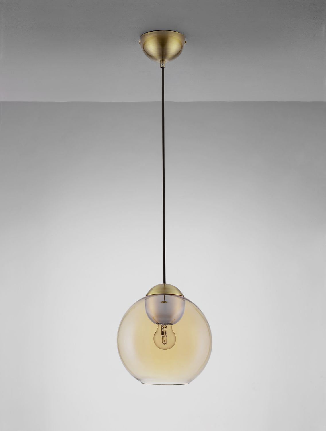 Suspension Midori dorée, verre
