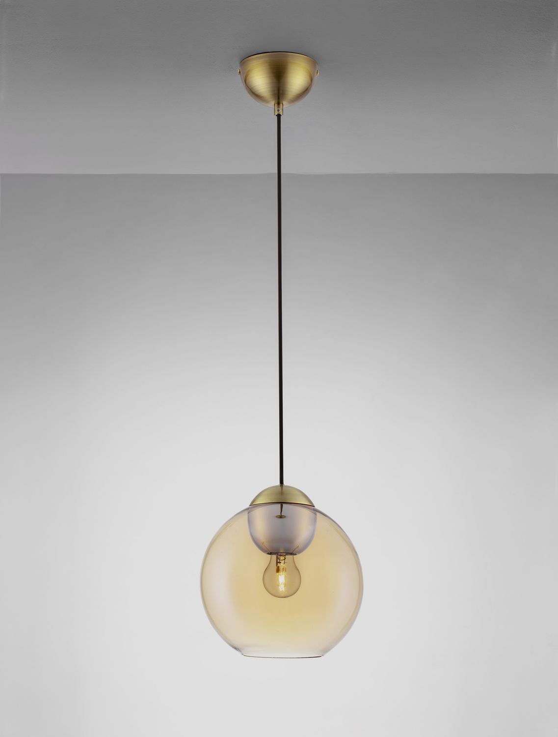 Suspension Midori dorée, verre