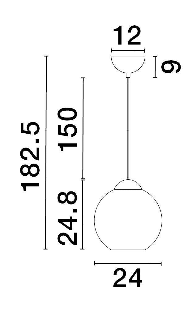 Suspension Midori dorée et rose, verre