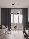 Suspension Odillia 11 lumières noire, verre (9009249)