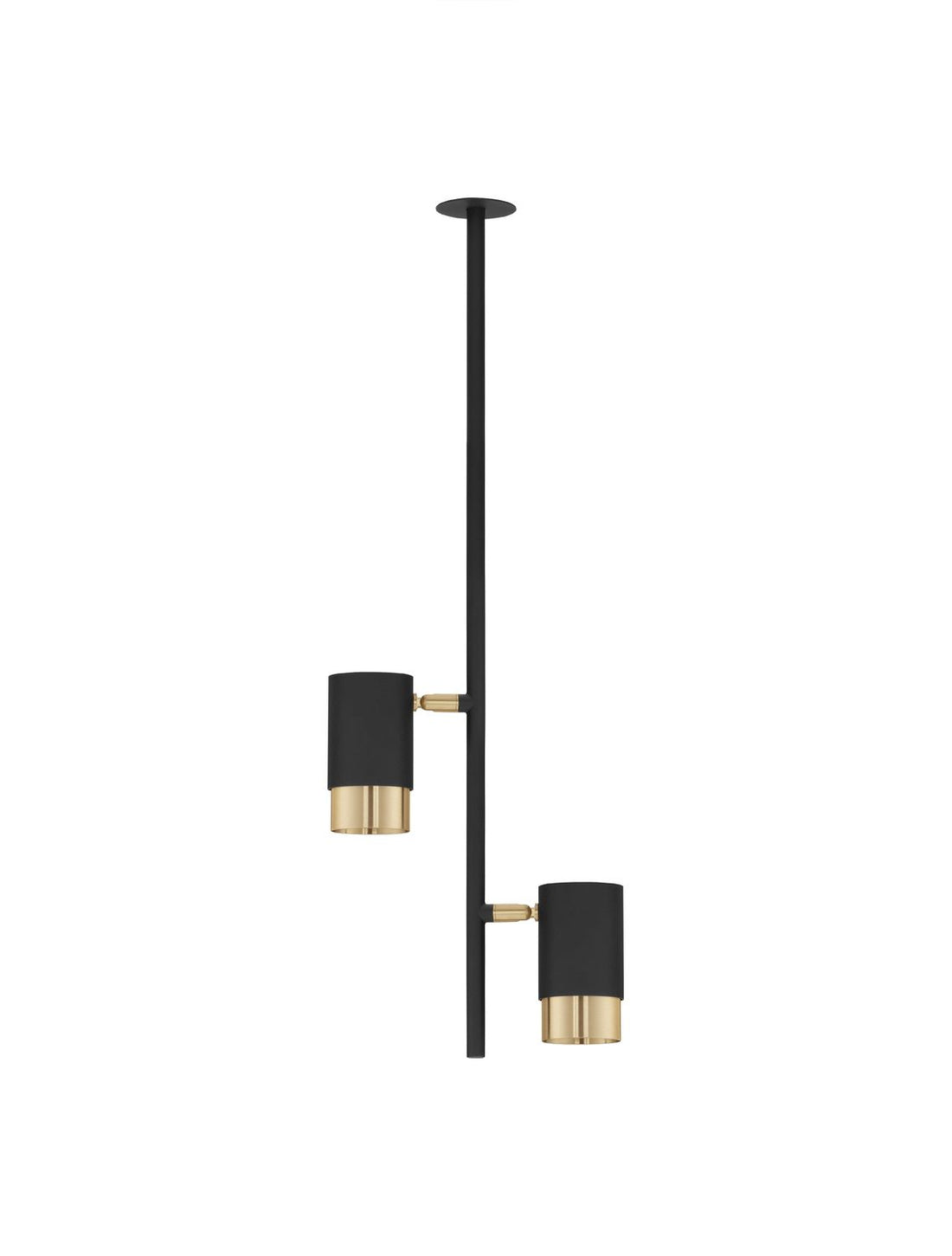 Suspension Pongo 2 lumières noire, H 64,6 cm