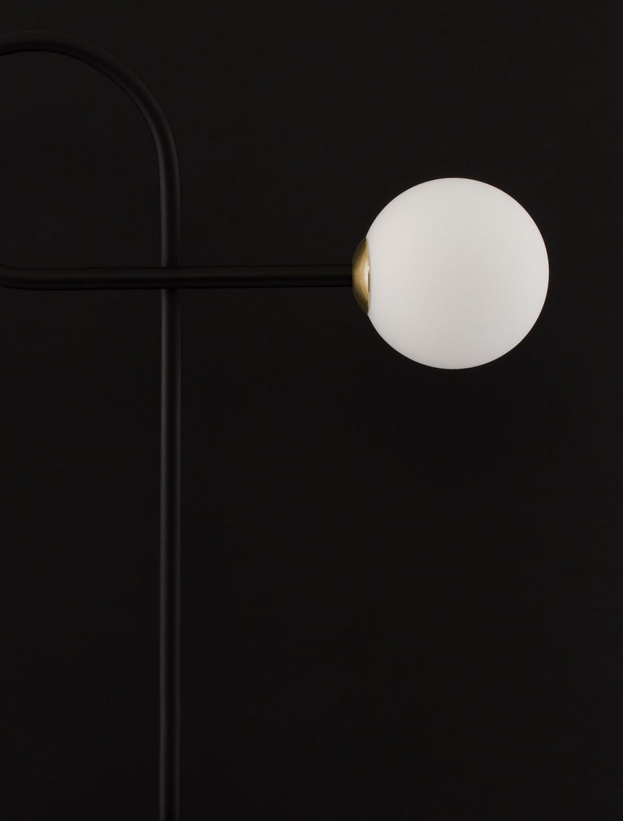 Lampe à poser Dedalo noire, verre