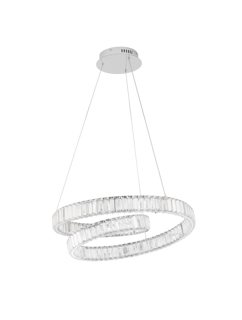 Suspension Conceto chromée, cristal (9019720)