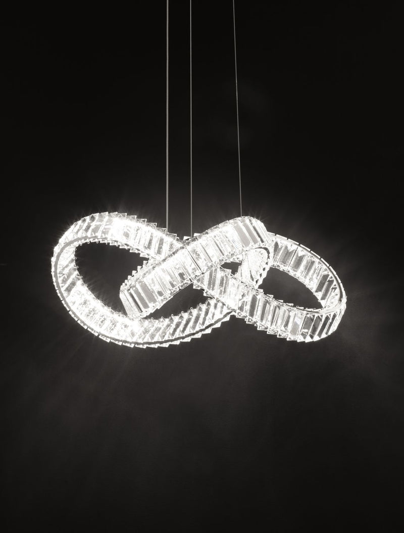 Suspension Conceto chromée, cristal (9019723)