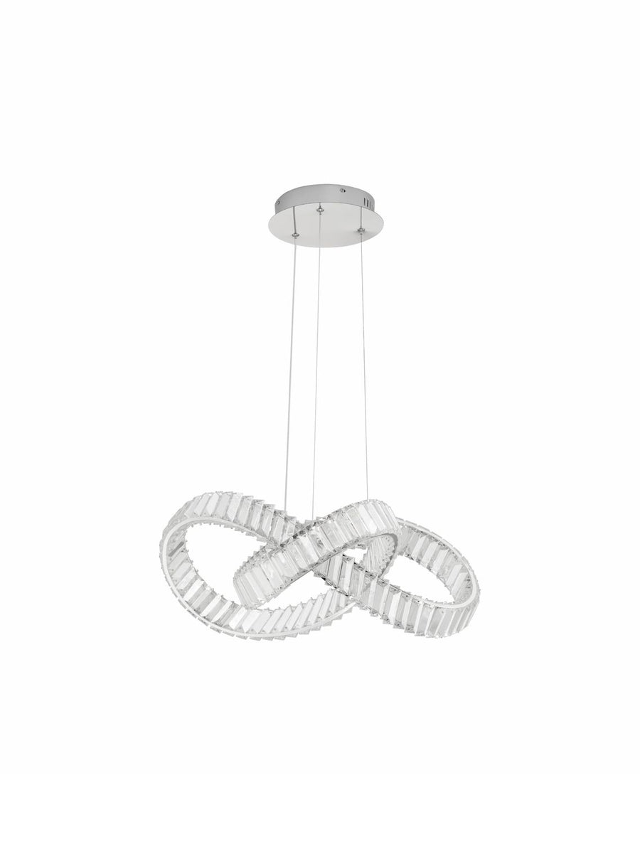 Suspension Conceto chromée, cristal (9019723)