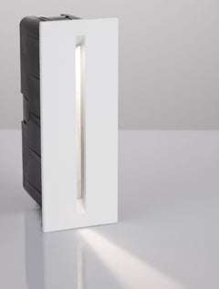 Applique extérieure Aizen blanche, verre