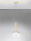 Suspension Amelia dorée, verre, H 190,5 cm (9028830)