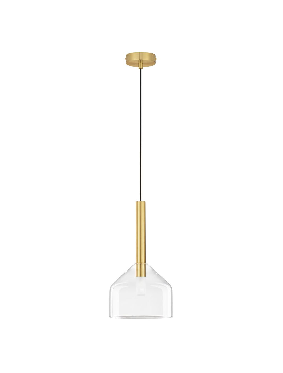 Suspension Amelia dorée, verre, H 190,5 cm (9028830)