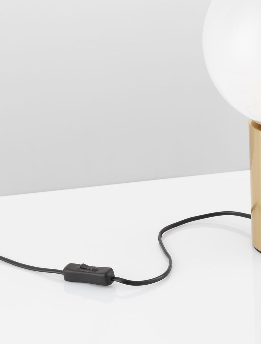 Lampe à poser Vita dorée, verre