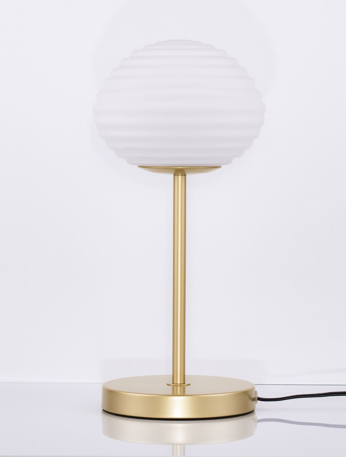 Lampe à poser Allen dorée, verre