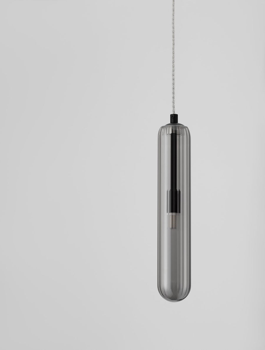Suspension Gustave noire, verre