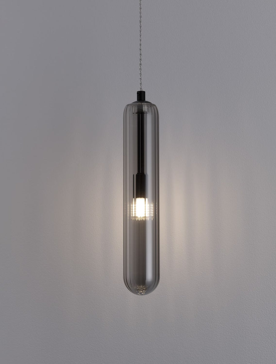 Suspension Gustave noire, verre