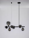 Suspension Odillia 7 lumières noire, verre (9028857)