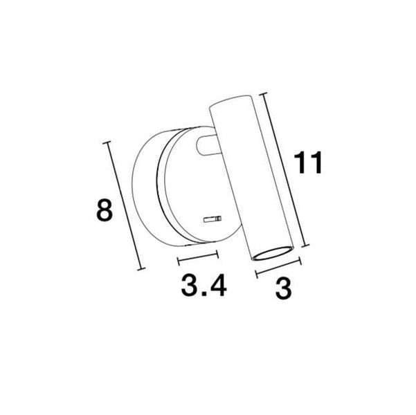 Applique murale Clip blanche