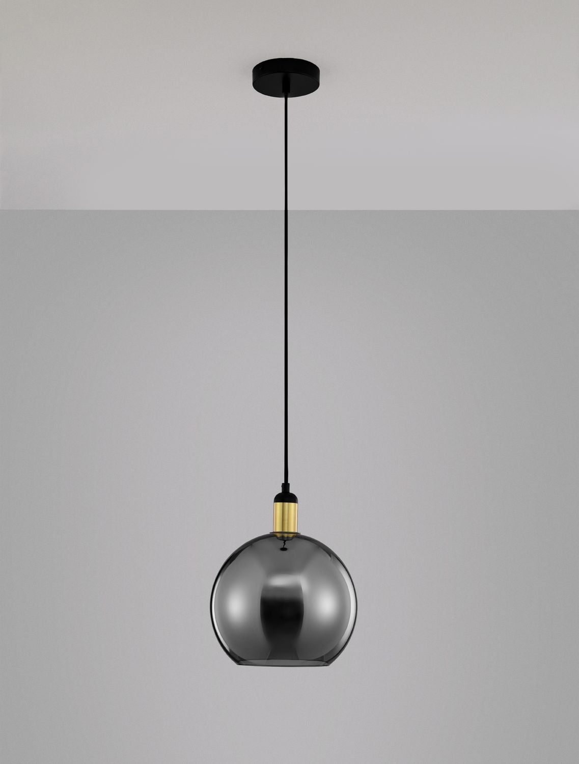 Suspension Mirro dorée, verre