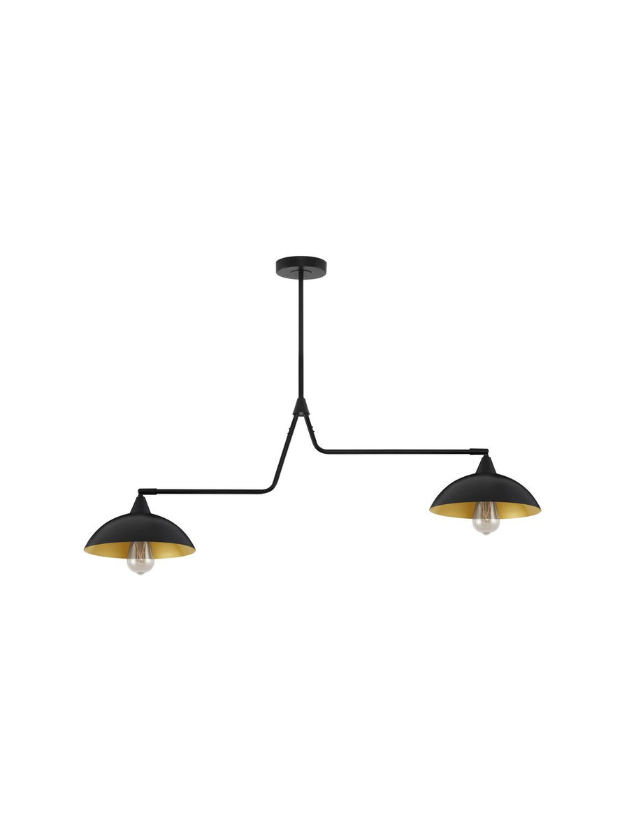 Suspension Mirba 2 lumières noire